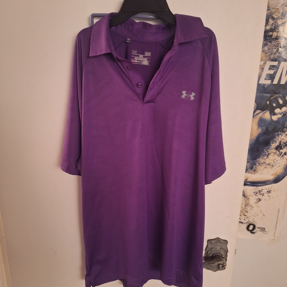 Under Armour Men's Purple Golf Shirt